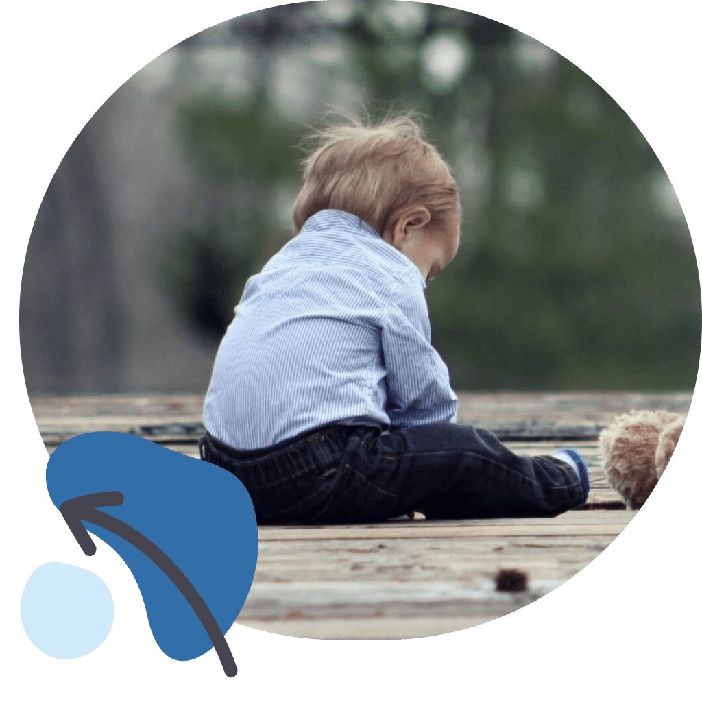 insecure attachment child sitting alone