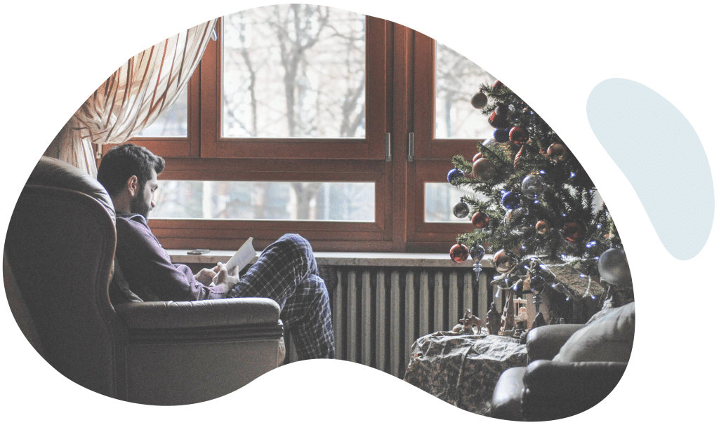 taking a break from socializing on the holidays