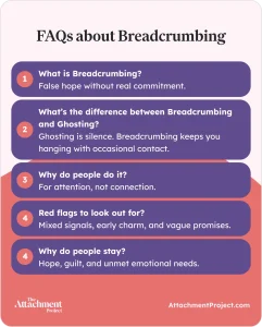 FAQs about breadcrumbing in dating