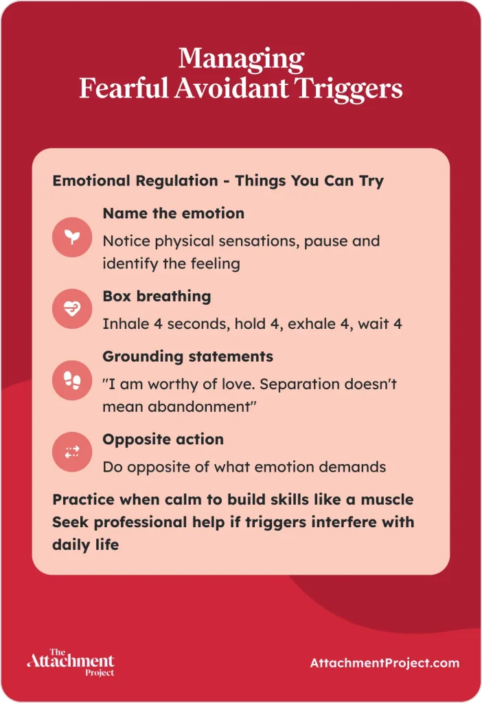 Managing Fearful Avoidant Triggers