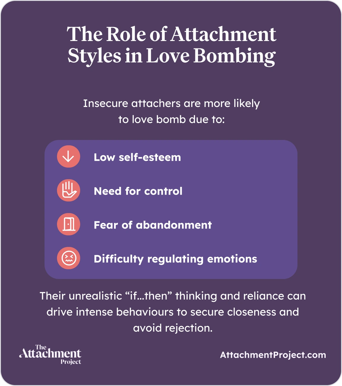 Attachment styles and love bombing